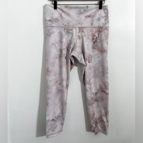 Athleta Elation Athletic/Fitness Leggings 1X (16-18) Snow Dye Rosario Pink - Picture 3 of 8